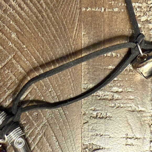 Handmade Door Dangle Charm for Home Protection *READ BELOW* Mixed Metals & Suede - Picture 2 of 8